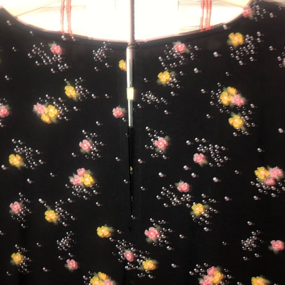 Old Navy shift dress black floral print bell sleeves size extra extra large - Picture 7 of 7